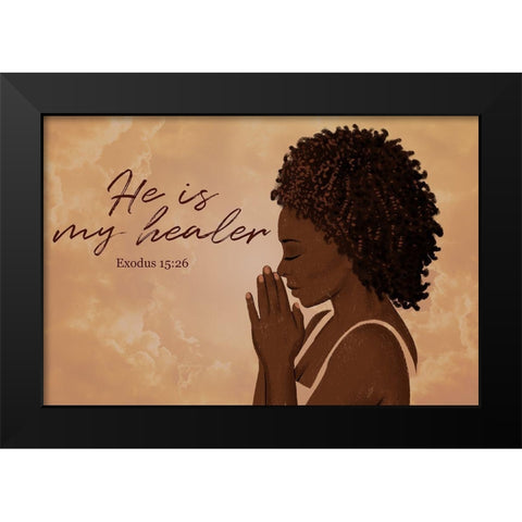 My Healer Black Modern Wood Framed Art Print by Prime, Marcus