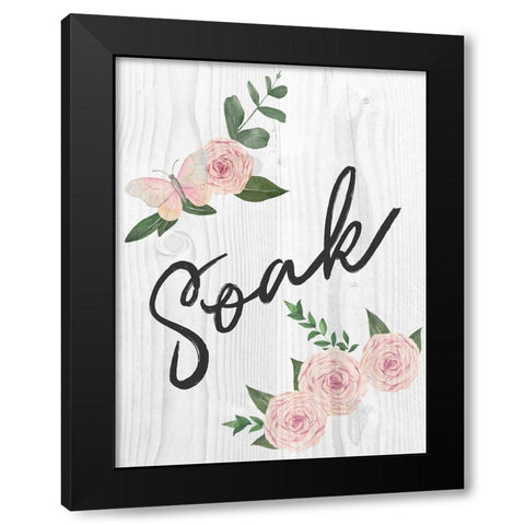 Soak Florals 1 Black Modern Wood Framed Art Print by Prime, Marcus
