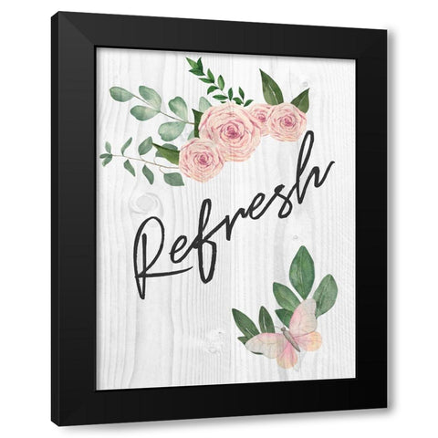 Refresh Florals 1 Black Modern Wood Framed Art Print with Double Matting by Prime, Marcus