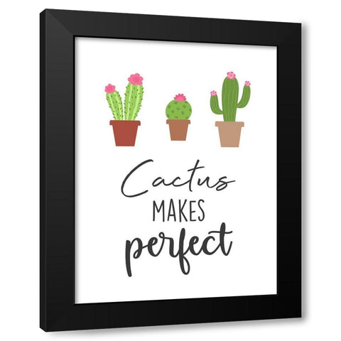 Cactus Makes Perfect Black Modern Wood Framed Art Print with Double Matting by Prime, Marcus