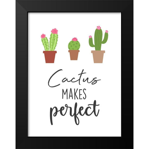 Cactus Makes Perfect Black Modern Wood Framed Art Print by Prime, Marcus