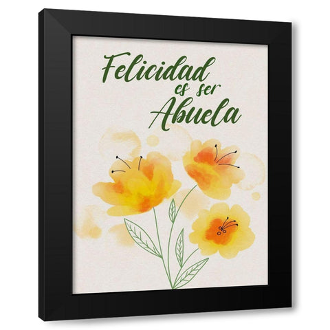Felicidad Abuela Black Modern Wood Framed Art Print by Prime, Marcus