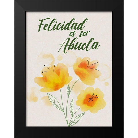 Felicidad Abuela Black Modern Wood Framed Art Print by Prime, Marcus