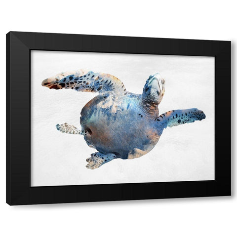 Swimming Ocean Friend Black Modern Wood Framed Art Print by Prime, Marcus