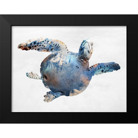 Swimming Ocean Friend Black Modern Wood Framed Art Print by Prime, Marcus