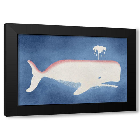 Big Blue Moby Black Modern Wood Framed Art Print by Prime, Marcus