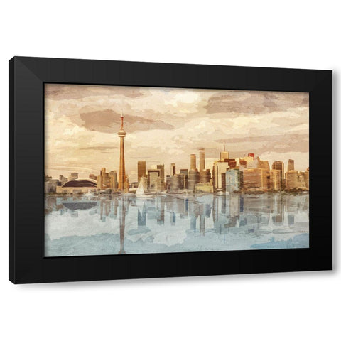 Views From The Six Black Modern Wood Framed Art Print by Prime, Marcus