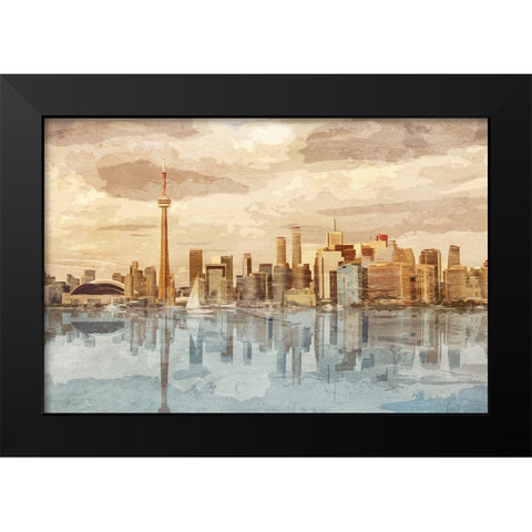 Views From The Six Black Modern Wood Framed Art Print by Prime, Marcus