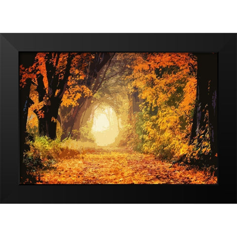 Peeking Light Black Modern Wood Framed Art Print by Prime, Marcus