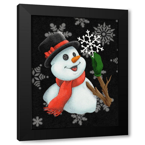 Magical Snowy Night Black Modern Wood Framed Art Print by Prime, Marcus