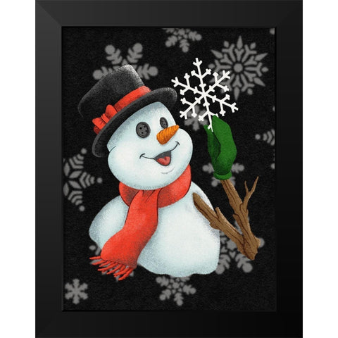 Magical Snowy Night Black Modern Wood Framed Art Print by Prime, Marcus