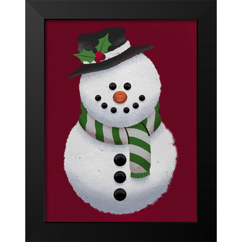 Winter Snow Friend Black Modern Wood Framed Art Print by Prime, Marcus
