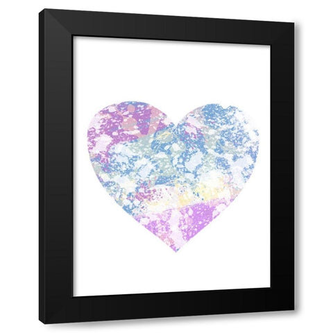 Splattered Heart Black Modern Wood Framed Art Print by Prime, Marcus