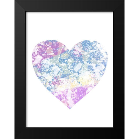 Splattered Heart Black Modern Wood Framed Art Print by Prime, Marcus