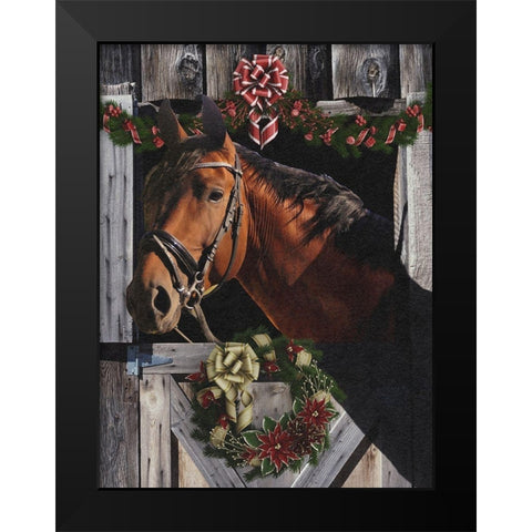 Christmas Friend Black Modern Wood Framed Art Print by Prime, Marcus