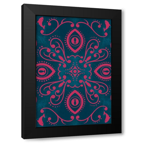 Coastal Pattern 2 Black Modern Wood Framed Art Print by Prime, Marcus