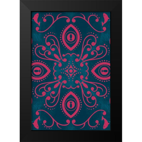 Coastal Pattern 2 Black Modern Wood Framed Art Print by Prime, Marcus