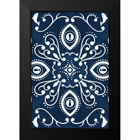 Coastal Pattern 1 Black Modern Wood Framed Art Print by Prime, Marcus