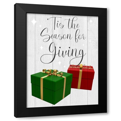 Season For Giving Black Modern Wood Framed Art Print with Double Matting by Prime, Marcus