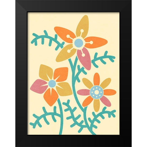 Split Blooms 2 Black Modern Wood Framed Art Print by Prime, Marcus