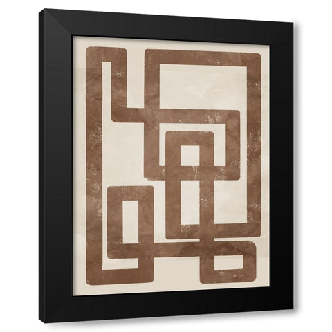 Happy Natural Sequence 2 Black Modern Wood Framed Art Print with Double Matting by Prime, Marcus