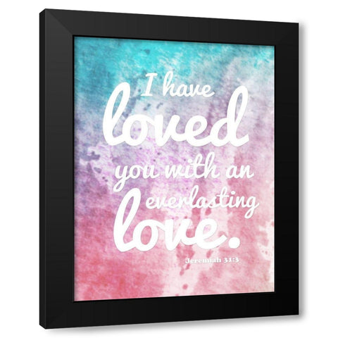 Everlasting Love Black Modern Wood Framed Art Print by Prime, Marcus