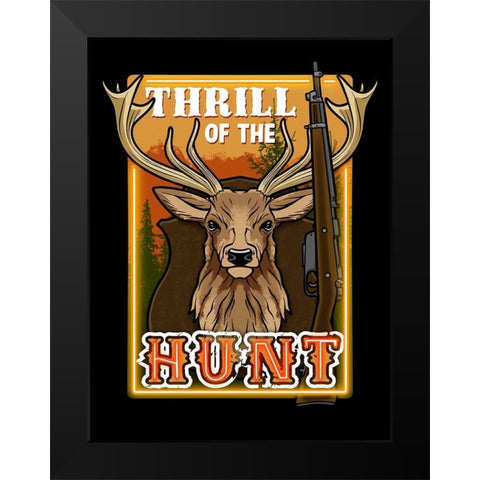 Thrilling Hunt 1 Black Modern Wood Framed Art Print by Prime, Marcus