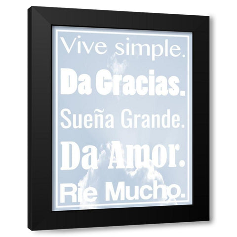 Vive Simple 2 Black Modern Wood Framed Art Print by Prime, Marcus
