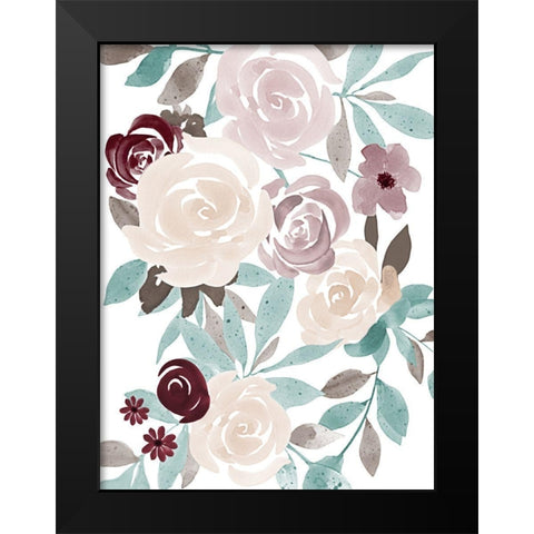 Floral Fall 1 Black Modern Wood Framed Art Print by Prime, Marcus