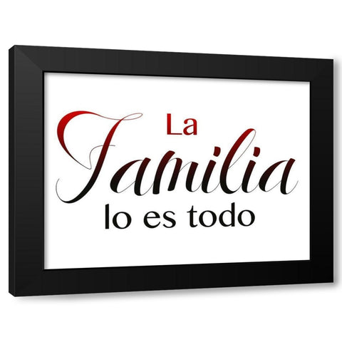 La Familia Black Modern Wood Framed Art Print by Prime, Marcus