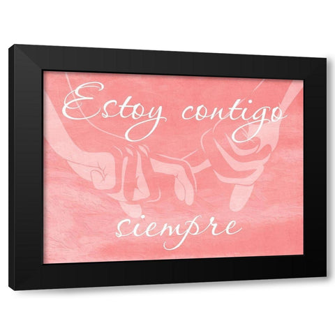 Siempre Contigo Black Modern Wood Framed Art Print by Prime, Marcus