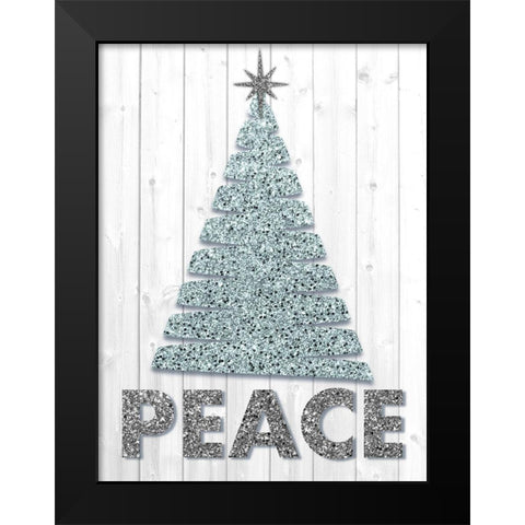 Christmas Peace Black Modern Wood Framed Art Print by Prime, Marcus