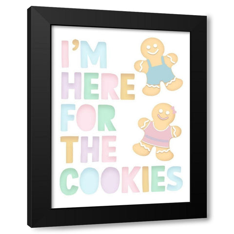 Here For The Cookies Black Modern Wood Framed Art Print with Double Matting by Prime, Marcus