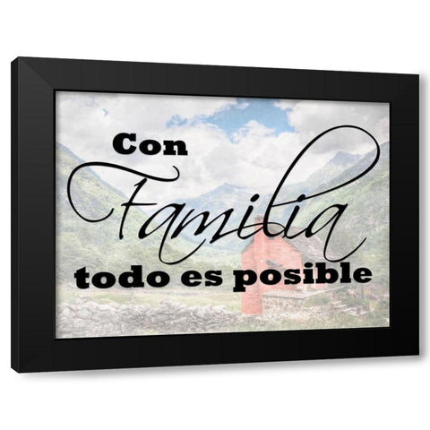 Familia Posible Black Modern Wood Framed Art Print by Prime, Marcus