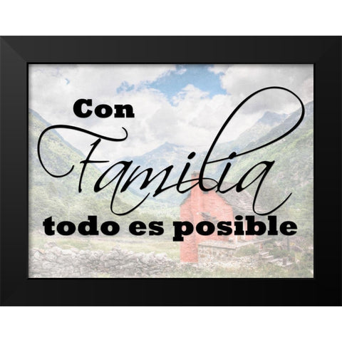 Familia Posible Black Modern Wood Framed Art Print by Prime, Marcus