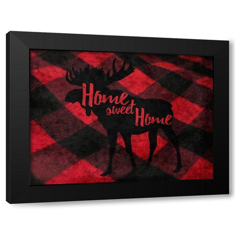 Flannel Moose Black Modern Wood Framed Art Print with Double Matting by Prime, Marcus