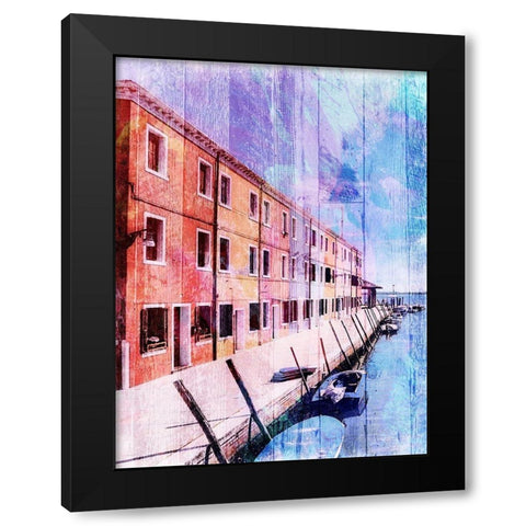 Colorful Riverfront Black Modern Wood Framed Art Print with Double Matting by Prime, Marcus