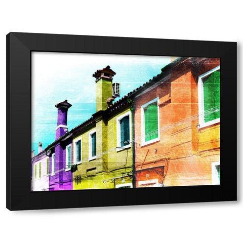 Vibrant Venice Black Modern Wood Framed Art Print with Double Matting by Prime, Marcus