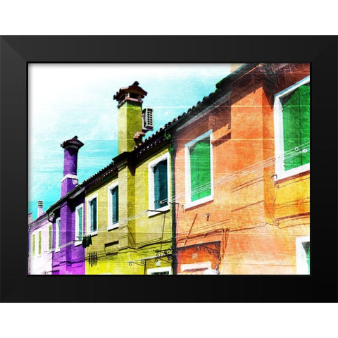 Vibrant Venice Black Modern Wood Framed Art Print by Prime, Marcus