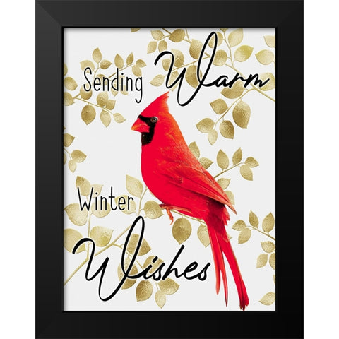 Winter Wishes Black Modern Wood Framed Art Print by Prime, Marcus
