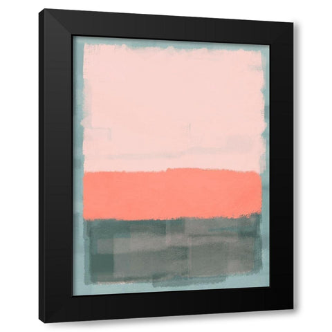 Blush Streaks Black Modern Wood Framed Art Print with Double Matting by Prime, Marcus