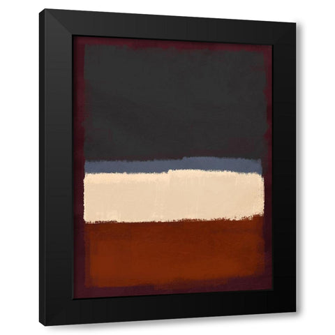 Abstract Streaks Black Modern Wood Framed Art Print with Double Matting by Prime, Marcus