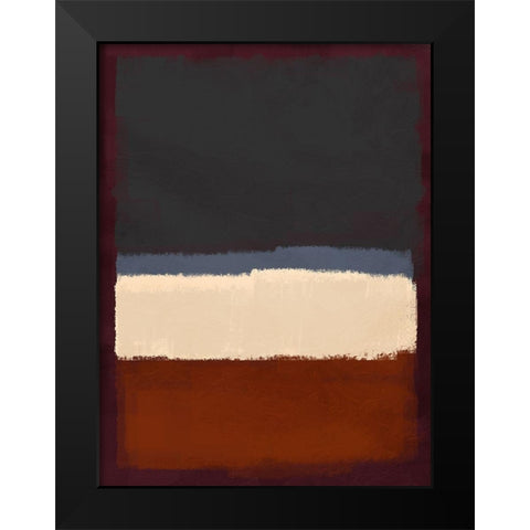 Abstract Streaks Black Modern Wood Framed Art Print by Prime, Marcus