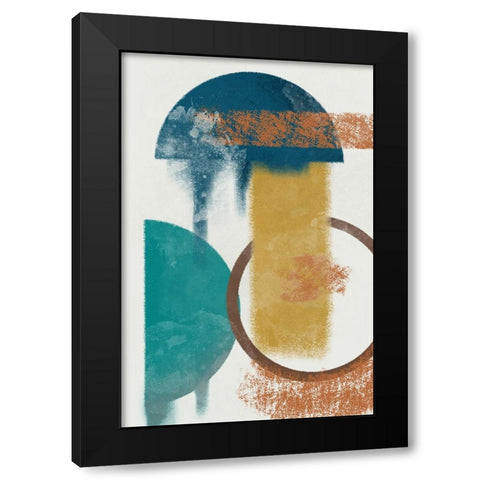 Modern Paint 1 Black Modern Wood Framed Art Print with Double Matting by Prime, Marcus