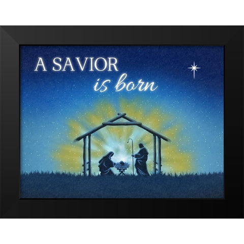 A Savior Black Modern Wood Framed Art Print by Prime, Marcus