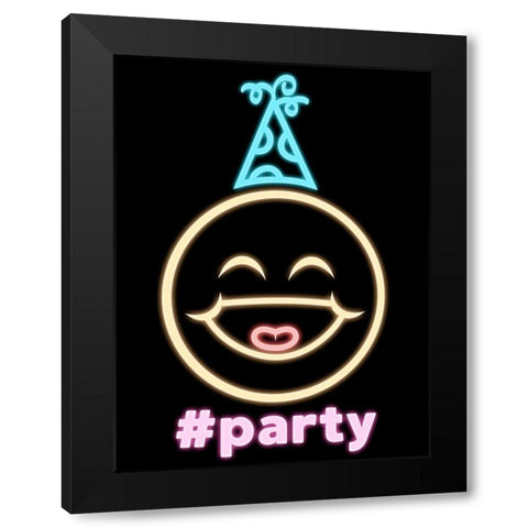 Party Glow Black Modern Wood Framed Art Print with Double Matting by Prime, Marcus