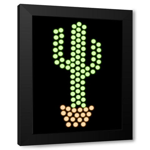 Cactus Glow Black Modern Wood Framed Art Print by Prime, Marcus