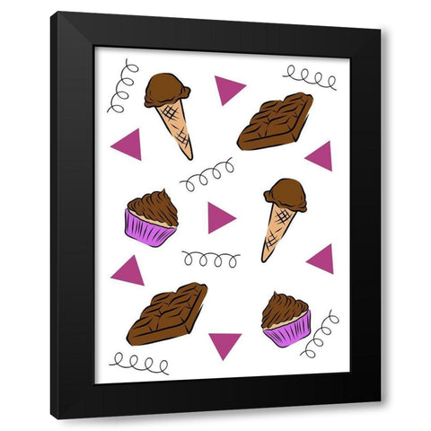 Delightful Feast Black Modern Wood Framed Art Print by Prime, Marcus