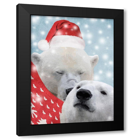 Snowy Kisses Black Modern Wood Framed Art Print with Double Matting by Prime, Marcus