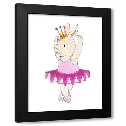 Bunny Princess Black Modern Wood Framed Art Print with Double Matting by Prime, Marcus